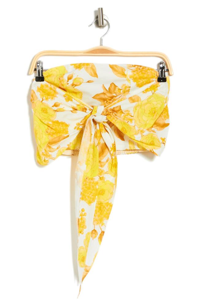 ba&sh Naimee Floral Crop Top in Yellow